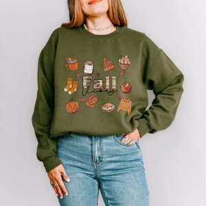 Simply Sage Market Plaid Fall Vibes Collage Sweatshirt - 1 of 4