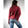 Jess by Meiko Women''s Ruffle Collar Cable Knit Cardigan - 4 of 4