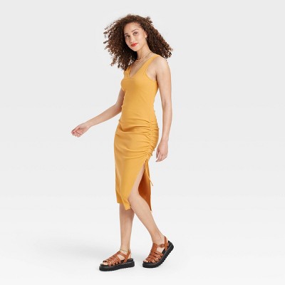 Women's Sleeveless Ruched Knit Dress - A New Day™
