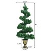 Set of 2 Pre-lit Spiral Artificial Christmas Entrance Tree 4FT w/ 150 LED Lights - 4 of 4