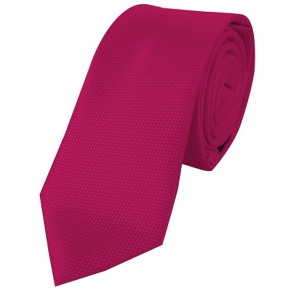 Men's Solid Color Microfiber Poly Woven Slim 2.25 Inch Wide And 57 Inch Long Necktie - 1 of 4