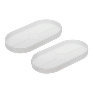 Unique Bargains DIY Silicone Oval Planter Tray Mould 2 Pcs - 1 of 4