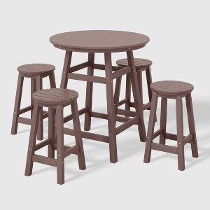 WestinTrends Malibu All Weather Hdpe Outdoor Patio Counter Height Dining Set (5-Piece) - 1 of 4
