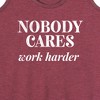Women's - Instant Message - Nobody Cares Graphic Racerback Tank - 2 of 4