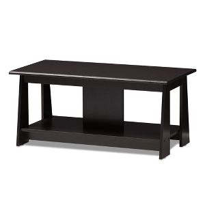 Fionan Modern And Contemporary Finished Coffee Table Dark Brown Baxton Studio Target