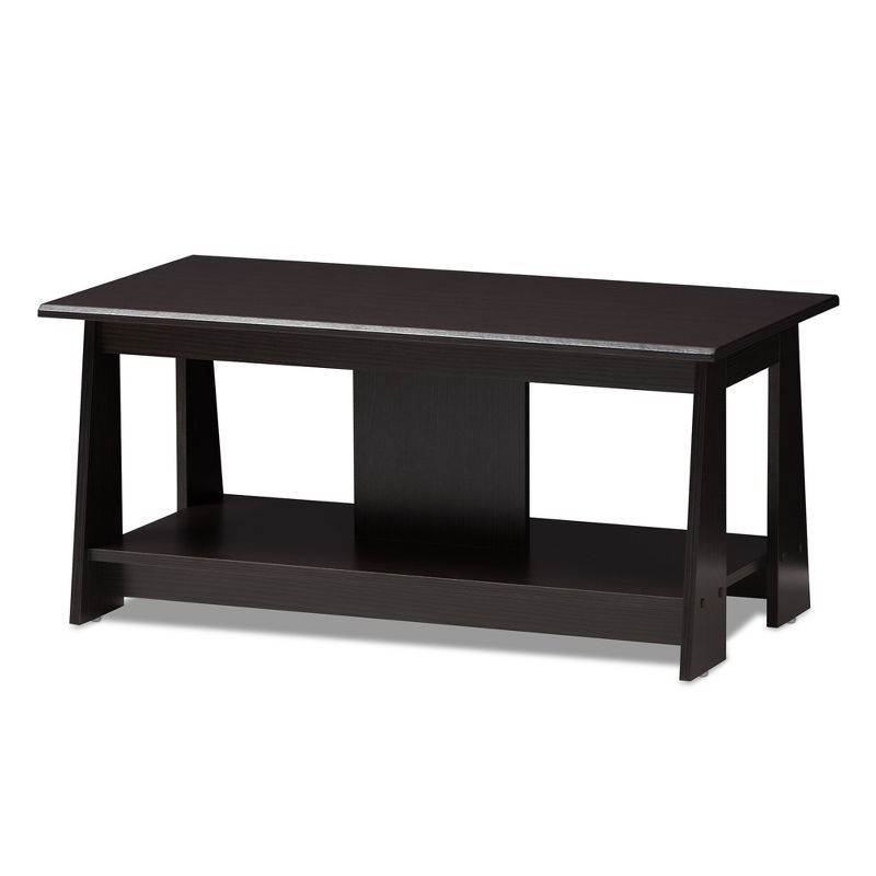 Fionan Modern and Contemporary Finished Coffee Table Dark Brown - Baxton Studio, 1 of 9