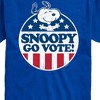 Men's - Peanuts - Snoopy Go Vote Short Sleeve Graphic T-Shirt - 2 of 4