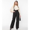 Unique Vintage Women's Thelma Suspender Pants Black - 4 of 4