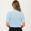 Anna-Kaci Women's Short Sleeve Chiffon Bolero Shrug with Soft Draped Open Front and Lightweight Flowing Silhouette - 4 of 4