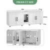 MDF PB Double Cage Cat Litter Cabinet with Dual Compartments, Durable Material, Spacious Design, Easy to Clean, and Stylish Appearance - 2 of 4