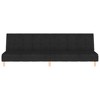 vidaXL 2-Seater Sofa Sleeper Bed - Black Fabric, Convertible Couch for Living Room/Dorm/Office, Upholstered, Foam-Filled - 3 of 4
