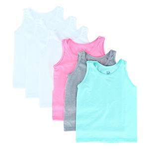 Fruit of the Loom Toddler Girl's Eversoft Layering Tanks (Pack of 6) - 1 of 4