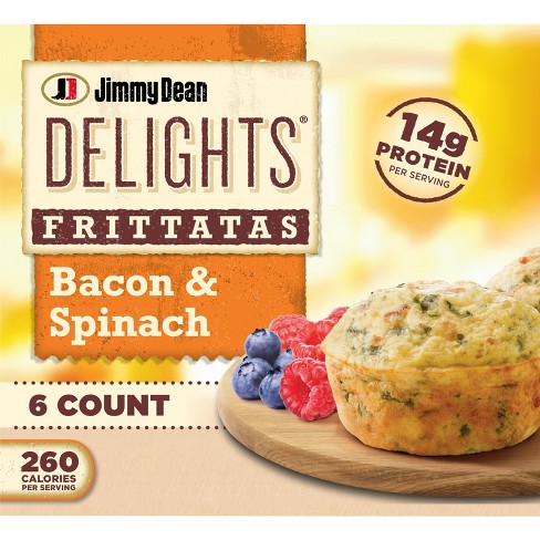 Jimmy Dean Delights Frozen Bacon & Spinach Frittatas - 6ct/12oz - image 1 of 4