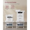 Industrial Under Desk Printer Stand 2-Tier Mobile Machine Cart with Shelf Heavy Duty Storage Rack for Office and Home Rustic - 3 of 4