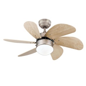 Westinghouse Turbo Swirl 30 in. Brushed Aluminum Brown LED Indoor Ceiling Fan - 1 of 1