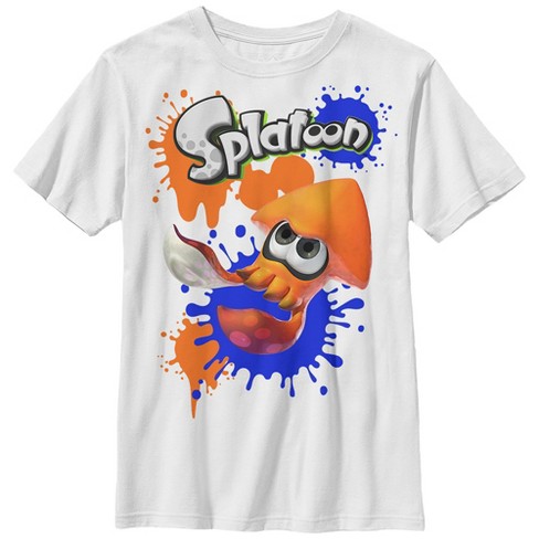 Boy S Nintendo Splatoon Orange Inkling Fight T Shirt Target