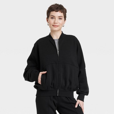 Women's Leisure Studio Fleece Bomber Jacket - Universal