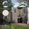 YARDSIGHT 8*6 FT Outdoor Storage Shed with Floor and Double Doors for Garden Patio Furniture and Tools,Gray/White - 4 of 4