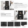 Okak Tall Freestanding Bookcase Bathroom Cabinet with 2 Doors & 2 Shelves,Floor Corner Storage Cabinet for Bathroom,Living Room - 3 of 4