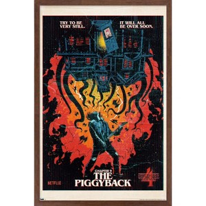 Trends International Netflix Stranger Things: Season 4 - The Piggyback Framed Wall Poster Prints - 1 of 4