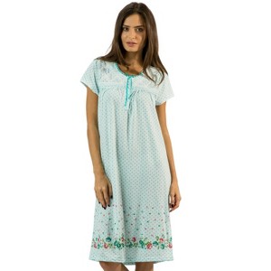 Casual Nights Women's Flowery Short Sleeve Nightgown - 1 of 4