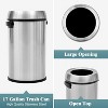 GustoWave 65 Liter/17 Gallon Open Top Trash Can, Fingerprint-Proof Stainless Steel Garbage Can - 3 of 4