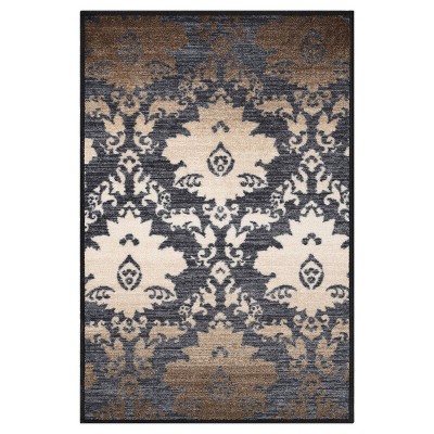 Vintage Medallion Scroll Non-Slip Washable Indoor Runner or Area Rug by Blue Nile Mills