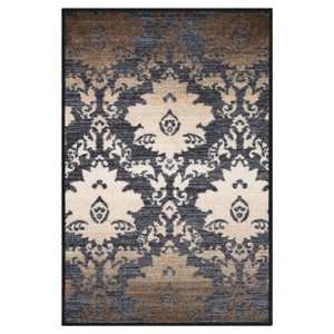 Vintage Medallion Scroll Non-Slip Washable Indoor Runner or Area Rug by Blue Nile Mills - 1 of 4