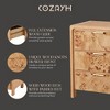 COZAYH Farmhouse 3 Drawer Home Bedroom Nightstand w/ Burl Wood Finish, Set of 2 - 4 of 4