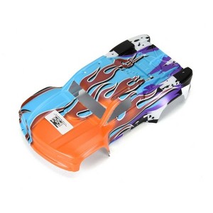 Pro-Line 1/16 Limited Edition 2019 Chevy Silverado Trophy Truck Body for ARRMA MOJAVE GROM, Fire and Ice (Pink/Aqua) - 1 of 3