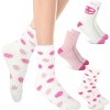 SEVOBAL 3 Pairs Normal Socks Warm Cozy Gifts for Women Fluffy Fuzzy Sock Plush Sleeping Slipper Socks Soft Warm Fabric, Multicolored, - 2 of 4