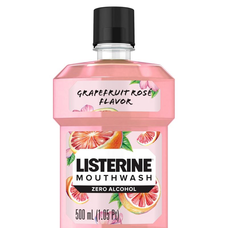 Listerine Zero Alcohol Mouthwash - Grapefruit Rose Limited Edition Flavor - 16.9 fl oz, 1 of 10