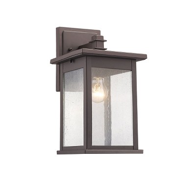 Chloe Lighting Tristan Transitional 1 Light Rubbed Bronze Outdoor Wall Sconce 14" Height