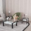 Syemin Glass End Tables, Double Tier Large Side Table with Tempered Glass Top for Living Room Decoration, Clear, 17.72"*17.72"*20.5" - 4 of 4