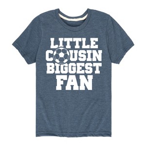 Boys' - Instant Message - Little Cousin Biggest Soccer Fan Short Sleeve Graphic T-Shirt - 1 of 4
