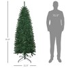 NAYSAYE 6ft Slim Fir Artificial Christmas Tree Unlit with Realistic Branches for Home Decoration, Green, 31.9"*31.9"*70.9" - 3 of 4