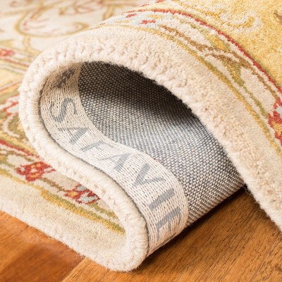 Grey and Light Gold Hand-Tufted Wool Area Rug