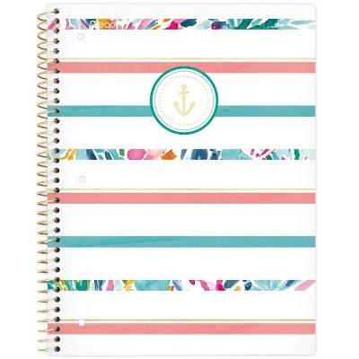 Spiral Notebook 1 Subject College Ruled Sail Away Stripe - Mead