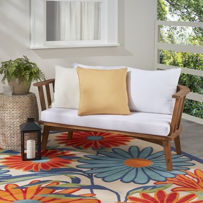 Aloha Yellow Reversible 20" x 20" Indoor Outdoor Throw Pillow