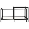 vidaXL Tea Tables 2 pcs Tempered Glass Transparent - 4 of 4