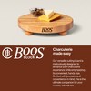 John Boos Walnut Wood Cutting Board for Kitchen Prep, 12 Inch in Diameter, 1.5 Inch Thick Edge Grain Round Charcuterie Boos Block with Wooden Bun Feet - 4 of 4