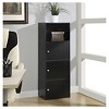 Breighton Home Xtra Storage 3 Door Cabinet with Shelf in Black - 3 of 4