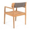 Lyngins Acacia Wood Outdoor Accent Chair – Gray Rope Weave, Outdoor Dining Chair, Patio Accent Chair, Single Sofa Chair for Dining/Poolside/Balcony - 4 of 4