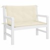 vidaXL Indoor/Outdoor Bench Cushions 2 pcs, Non-slip, Water-Repellent, Cream White 39.4"x19.7"x2.8" - 4 of 4