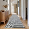Modern Abstract Rug Washable Rug Non Slip, Low Pile Thin Foldable Mat - 4 of 4
