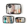 baggallini Clear Travel Pouches 3 Piece Set Cosmetic Toiletry Bags - 4 of 4