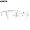 PAGED Modern Shoe Bench with Backrest, Storage Bench with 5 Metal Legs, 2-Door Ottoman with Storage, Upholstered Cushions Entryway Bench - 3 of 4