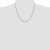 Black Bow Jewelry 2mm, 14k White Gold, Diamond Cut Singapore Chain Necklace - 2 of 4