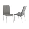 Chintaly Imports,Modern Curved-Back Upholstered Side Chair - Set of 4 - 2 of 4