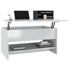 vidaXL Coffee Table High Gloss White 31.5"x19.7"x15.7" Engineered Wood - 4 of 4